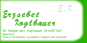 erzsebet koglbauer business card